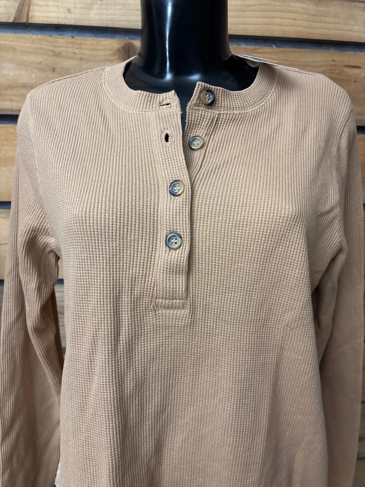 Camiseta de manga comprida bege – photo 2